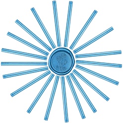 Светло-Голубой Сургучные палочки, для ретро старинные сургучной печати, Небесно-голубой, 135x11 мм