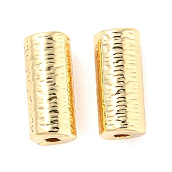 Golden Rack Plating Alloy Beads, Cadmium Free & Nickel Free & Lead Free, Textured, Column, Golden, 13x6mm, Hole: 1.8mm