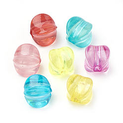 Couleur Mélangete Perles acryliques transparentes, lanterne, couleur mixte, 9x8.5x8.5mm, trou: 2.5 mm, environ 1385 pcs / 500 g