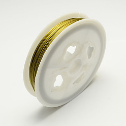 Oro Alambre de cola de tigre, acero inoxidable recubierto de nylon, oro, 0.45 mm, aproximadamente 180.44 pies (55 m) / rollo, 10 rollos / juego