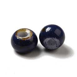 Azul de Medianoche 6/0 opacos granos de la semilla de cristal, agujero redondo, Rondana plana, azul medianoche, 4~4.5x3~4 mm, agujero: 0.8~1.5 mm
