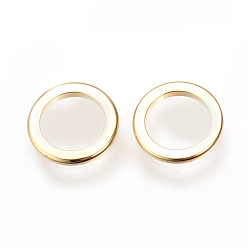 Real 18K Gold Plated Brass Linking Rings, Donut, Nickel Free, Real 18K Gold Plated, 10x1mm