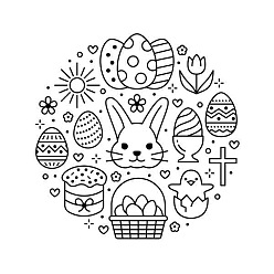 Rabbit Easter Themed Silicone Clear Stamps, for DIY Scrapbooking, Photo Album Decorative, Cards Making, Easter Theme Pattern, 130x130mm