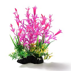 Темно-Розовый Пластиковые искусственные водные растения декор, для аквариума, аквариум, темно-розовыми, 75x50x150 мм