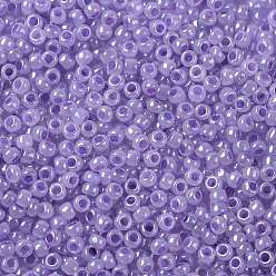 (916) Lavender Ceylon Pearl Круглые бусины toho, японский бисер, (916) лавандовый цейлонский жемчуг, 8/0, 3 мм, отверстие : 1 мм, Около 1110 шт / 50 г
