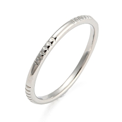 Платина Латунные кольца для обшивки стойки, долговечный, текстурированное штабелируемое тонкое кольцо для женщин, платина, размер США 8 1/4 (18.3 мм), 1.8 мм