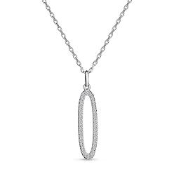 Серебро Ожерелья с кулонами из стерлингового серебра с кубическим цирконием в форме крошечного песка дюйма, серебряные, 925 дюйм