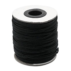 Черный Нейлоновая нить, ювелирные изделия шнур нейлона для пользовательских ювелирных изделий делает тканые, чёрные, 2 мм, около 50 ярдов / рулон (150 футов / рулон)