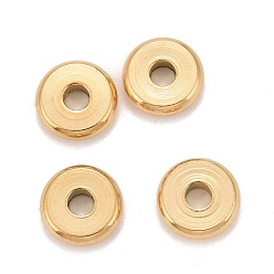 Golden Ion Plating(IP) 304 Stainless Steel Spacer Beads, Donut, Golden, 10x2.5mm, Hole: 3mm