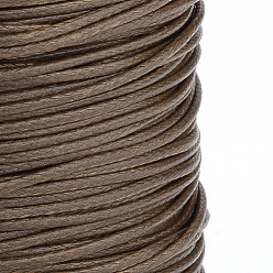 Sienna Braided Korean Waxed Polyester Cords, Sienna, 0.8mm, about 87.48 yards(80m)/roll