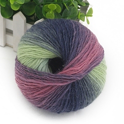 Coloré Fil de laine dégradé, fil de laine islandais teint en section, doux et chaud, pour chapeau écharpe châle tissé à la main, colorées, 2mm