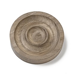 Коричневый Деревянный браслет из орехового дерева, браслет, кольцо, держатель для дисплея, лоток, плоско-круглые, кофе, 95x20 мм, канавка браслета: 41~77мм, кольцевой поднос