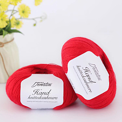 Red Wool Yarn for Sweater Hat, 4-Strands Wool Threads for Knitting Crochet Supplies, Red, about 656.17 Yards(600m)/Roll
