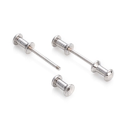 Stainless Steel Color 304 Stainless Steel Screw Clasps, Stainless Steel Color, 25x4mm, Pin: 1mm