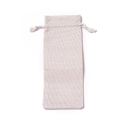 Античный Белый Мешковины упаковочные пакеты, шнурок сумки, старинный белый, 23.8~24x7.7~8 см
