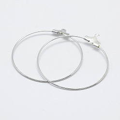 Платинированный Латунные подвески, долговечный, без никеля , открытый круг / кольцо, Реальная платина, 20 датчик, 39~42x36~38x0.8 мм, отверстие : 1 мм
