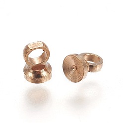 Light Gold Brass Bead Cap Pendant Bails, for Globe Glass Bubble Cover Pendants, Light Gold, 3.5x2.8mm, Hole: 1.4mm