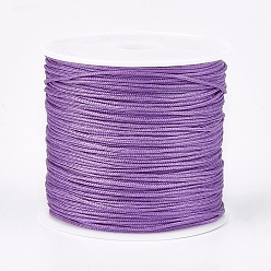 Средний Фиолетовый Нейлоновая нить, ювелирные изделия шнур нейлона для пользовательских ювелирных изделий делает тканые, средне фиолетовый, 0.8 мм, около 49.21 ярдов (45 м) / рулон