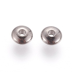 Gunmetal Brass Spacer Beads, Rondelle, Gunmetal, 5x2mm, Hole: 1.5~2mm