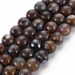 Pietersite Brins de perles de pietersite naturelles, ronde, 8~9mm, Trou: 1mm, Environ 45~48 pcs/chapelet, 15.7 pouce