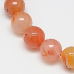 Carnelian Natural Carnelian Beads Strands, Round, Grade A, 10mm, Hole: 1mm, about 38pcs/strand, 15 inch