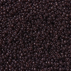 (RR2400) Topacio oscuro transparente Cuentas de rocailles redondas miyuki, granos de la semilla japonés, (rr 2400) topacio oscuro transparente, 11/0, 2x1.3 mm, agujero: 0.8 mm, sobre 1100 unidades / botella, 10 g / botella