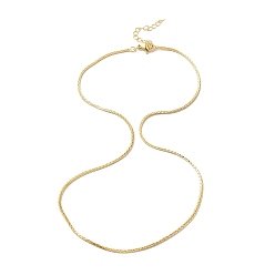 Real 18K Gold Plated Brass Wheat Chain Necklace, Long-Lasting Plated, Lead Free & Cadmium Free, Real 18K Gold Plated, 17.13 inch(43.5cm)