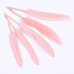 Pink Accessoires de costumes de plumes d'oie, teint, rose, 100~175x13~25mm