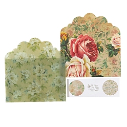 Цвет Оливы Канцелярская бумага и конверты, прямоугольные, с наклейкой, оливковый, 150x110 мм