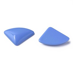 Bleu Bleuet Cabochons acryliques opaques, triangle, bleuet, 19.5x28x5mm, environ354 pcs / 500 g