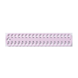 Perlas de Color Rosa Soporte de hilo de punto de cruz de plástico, organizador de hilo de bordar, placa de bobinado, tablero de accesorios de costura con 37 agujeros, rosa perla, 60x300 mm