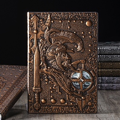 Sienna PU Imitation Leather Notebooks, Travel Journals, Sienna, 215x145mm