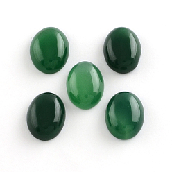 Agate Naturelle Vert agate cabochons de pierres précieuses naturelles, ovale, 18x13x6~7mm