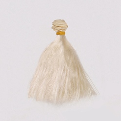 Dentelle Vieille Cheveux longs et raides en mohair imité poupée perruque cheveux, pour les filles de bricolage accessoires de fabrication de bjd, vieille dentelle, 150~1000mm