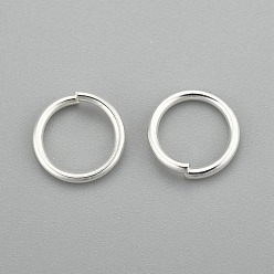 Silver 304 Stainless Steel Jump Rings, Open Jump Rings, Silver, 10x1mm, Inner Diameter: 8mm
