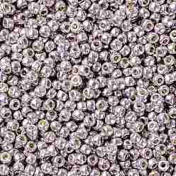 (PF554) PermaFinish Lavender Metallic Toho perles de rocaille rondes, perles de rocaille japonais, (pf 554) permafinish lavande métallique, 15/0, 1.5mm, Trou: 0.7mm, environ15000 pcs / 50 g