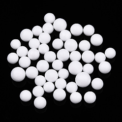 Blanc Petites boules de mousse artisanales, ronde, pour la fabrication d'artisanat de vacances de mariage bricolage, blanc, 4.5~6.5mm