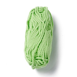Pelouse Verte 3-ply polyester fil lumineux, lueur dans le fil noir, pour le tricot et le crochet, pelouse verte, 1/8 pouces (3 mm), environ 27.34 yards (25m)/paquet