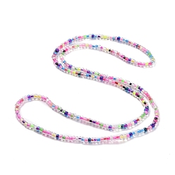 Orchid Jewelry Waist Beads, Body Chain, Glass Seed Beaded Belly Chain, Bikini Jewelry for Woman Girl, Colorful, 31-3/8 inch(79.6cm)