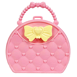 Pink Пластиковая мини-сумка с бантом, принадлежности для изготовления кукол, аксессуары для кукольного домика для американской девочки, розовые, 60x55x15 мм