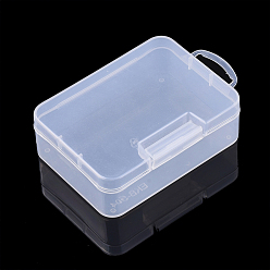Clear Plastic Bead Storage Containers, Rectangle, Clear, 9.5x7x3cm