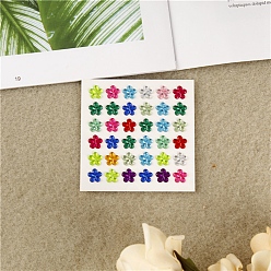 Flower Self Adhesive Acrylic Rhinestone Stickers, for DIY Scrapbooking and Craft Decoration, Flower, 10mm