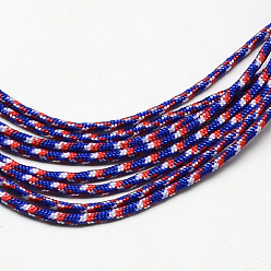 Azul Medio Cuerdas de cable de poliéster y spandex, 1 núcleo interno, azul medio, 2 mm, aproximadamente 109.36 yardas (100 m) / paquete