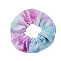 Prune Accessoires de cheveux élastiques en tissu tie dye, pour les filles ou les femmes, chouchou / élastiques à cheveux chouchous, prune, 160mm