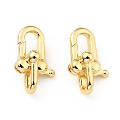 Real 18K Gold Plated Brass Lobster Claw Clasps, Oval, Cadmium Free & Lead Free, Real 18K Gold Plated, 19x11.5x8mm, Hole: 2.5x4.5mm
