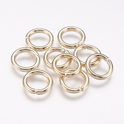 Light Gold Anillos de salto de hierro , anillos del salto abiertos, la luz de oro, 12 calibre, 12x2 mm, diámetro interior: 8 mm