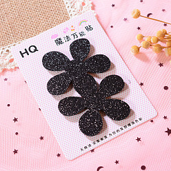 Flower Nylon Magic Hair Pads, Hair Sticker Clip, Fringe Holder, Flower Pattern, 95x50mm