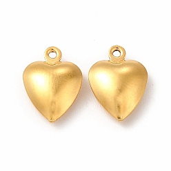 Золотой 304 прелести нержавеющей стали, шарма сердца, золотые, 12.5x9x4 мм, отверстие : 1 мм