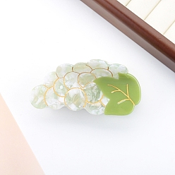 Light Green Cute Grape Cellulose Acetate Large Claw Hair Clips, Hair Accessories for Girls Women, Light Green, 46x93x53mm