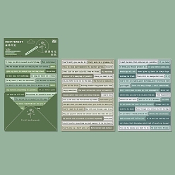 Verde 6 piezas 3 estilos patrón de palabras pegatinas, para diy foto diario álbum de recortes decorativo, verde, 150x111 mm, 2 piezas / estilo